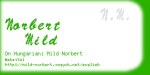 norbert mild business card